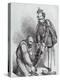 Right Leg in the Boot at Last, Caricature of Giuseppe Garibaldi and the King of Italy-null-Premier Image Canvas