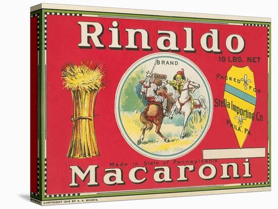 Rinaldo Macaroni Label-null-Stretched Canvas