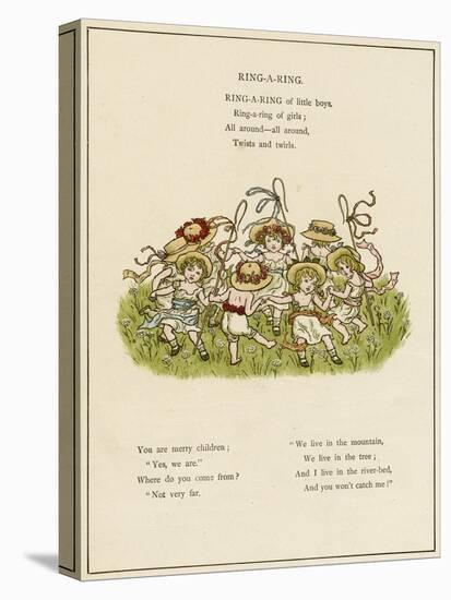 Ring-A-Ring -- Children Dancing-Kate Greenaway-Stretched Canvas