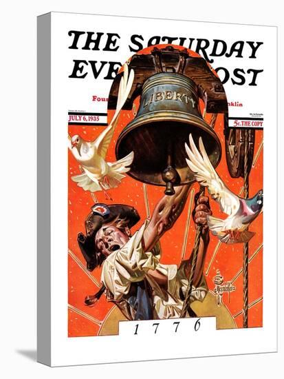 "Ringing Liberty Bell," Saturday Evening Post Cover, July 6, 1935-Joseph Christian Leyendecker-Premier Image Canvas