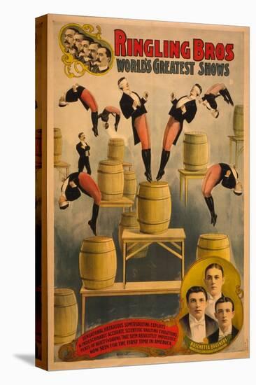 Ringling Bros, World's Greatest Shows Raschetta Brothers, Marvelous Somersaulting Vaulters, C. 1900-null-Premier Image Canvas