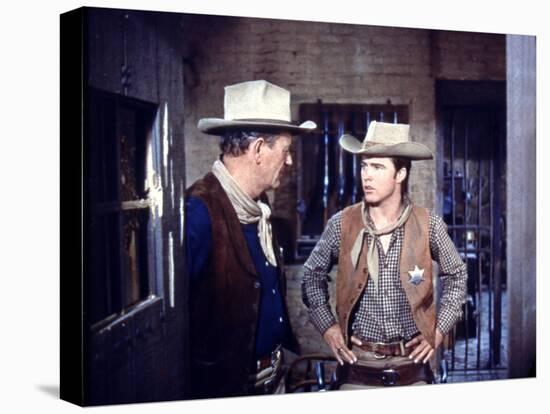 Rio Bravo, from Left: John Wayne, Ricky Nelson, 1959-null-Stretched Canvas