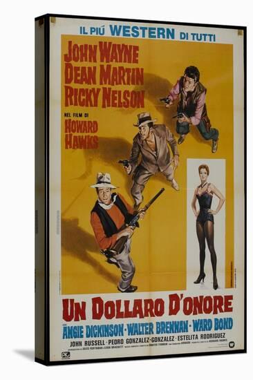 Rio Bravo, Italian Movie Poster, 1959-null-Stretched Canvas