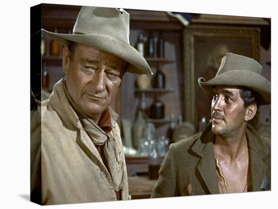 Rio Bravo, John Wayne, Dean Martin, 1959-null-Stretched Canvas