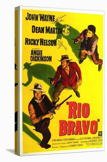 Rio Bravo, John Wayne, Dean Martin, Ricky Nelson, 1959-null-Stretched Canvas