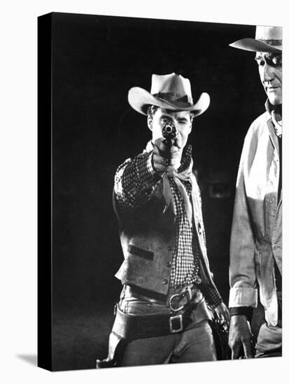 Rio Bravo, Ricky Nelson, John Wayne, 1959-null-Stretched Canvas