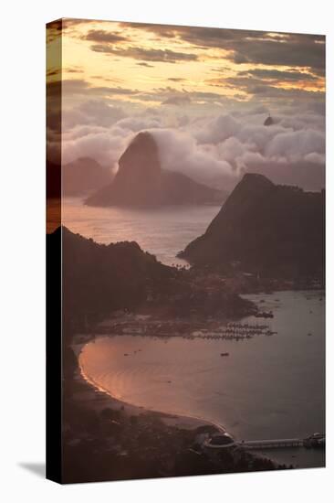 Rio De Janeiro at Sunset with Sugar Loaf and Christ the Redeemer From Niteroi-Alex Saberi-Premier Image Canvas