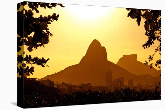 Rio De Janeiro Mountains by Sunset-dabldy-Premier Image Canvas