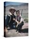 RIO GRANDE, 1950 directed by JOHN FORD John Wayne and his son Patrick (photo)-null-Stretched Canvas