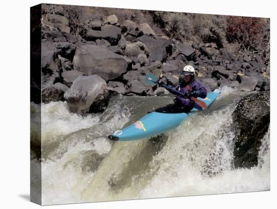 Rio Grande River Kayaking, New Mexico, USA-Lee Kopfler-Premier Image Canvas