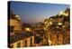 Riomaggiore Rooftops and the Castle at Dusk-Mark Sunderland-Premier Image Canvas