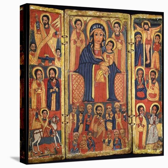 Risen Jesus, Apostles and St George and Dragon on Left-null-Premier Image Canvas