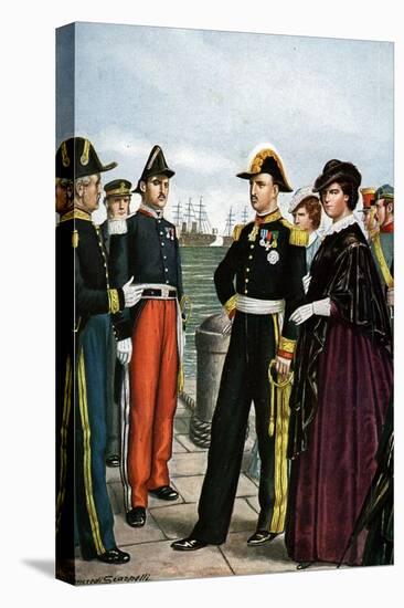 Risorgimento: King Francois (Francesco) II of the Two Sicilies and His Wife Maria Sofia De Wittelsb-Tancredi Scarpelli-Premier Image Canvas