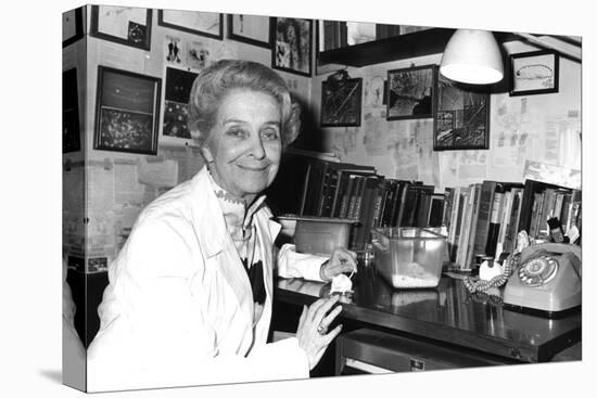 Rita Levi-Montalcini Sitting at a Desk-null-Premier Image Canvas