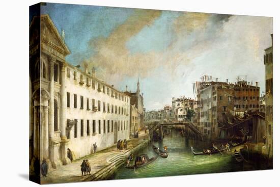 Riva dei Mendicanti, Venice.-Canaletto-Premier Image Canvas