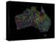 River Basins Of Australia In Rainbow Colours-Grasshopper Geography-Premier Image Canvas