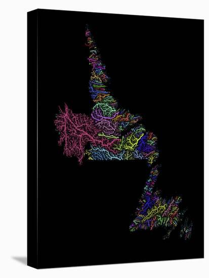 River Basins Of Newfoundland And Labrador In Rainbow Colours-Grasshopper Geography-Premier Image Canvas