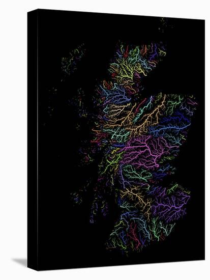 River Basins Of Scotland In Rainbow Colours-Grasshopper Geography-Premier Image Canvas