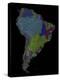 River Basins Of South America In Rainbow Colours-Grasshopper Geography-Premier Image Canvas