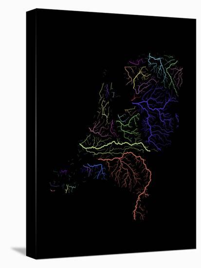 River Basins Of The Netherlands In Rainbow Colours-Grasshopper Geography-Premier Image Canvas