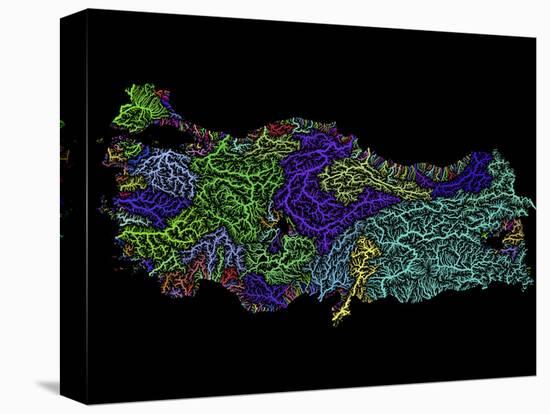 River Basins Of Turkey In Rainbow Colours-Grasshopper Geography-Premier Image Canvas