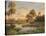 River Cove With Palms II-R Rutley-Stretched Canvas