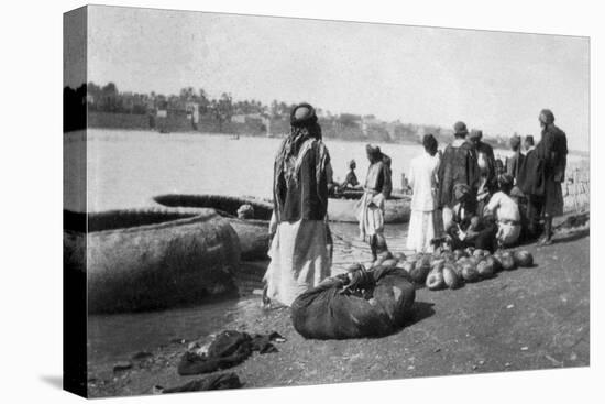 River Craft Laden with Melons, Tigris River, Baghdad, Iraq, 1917-1919-null-Premier Image Canvas