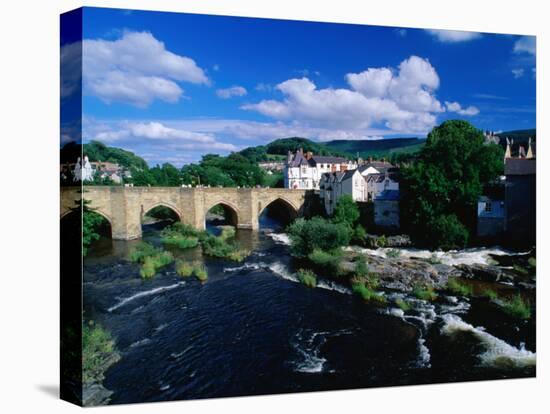 River Dee Flowing Under Bridge Through Town, Llangollen, United Kingdom-Anders Blomqvist-Premier Image Canvas