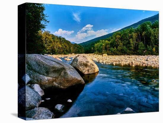 River flowing through a forest, Swift River, Kancamagus Highway, White Mountain National Forest...-null-Premier Image Canvas