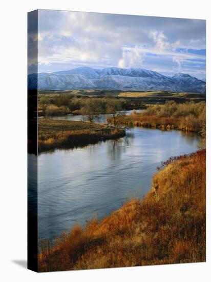 River Flowing Through Landscape, Bear River, Bannock Range, Cache Valley, Great Basin, Idaho-Scott T^ Smith-Premier Image Canvas