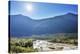 River Isar with sun in the autumn, Karwendel range, Wallgau, Bavaria, Germany-Raimund Linke-Premier Image Canvas