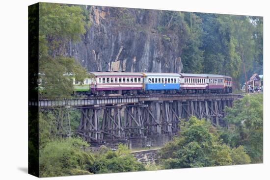 River Kwai Train Crossing the Wampoo Viaduct on the Death Railway Above the River Kwai Valley-Alex Robinson-Premier Image Canvas