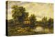 River Landscape with an Angler by a Mill, 19th Century-Frederick Waters Watts-Premier Image Canvas