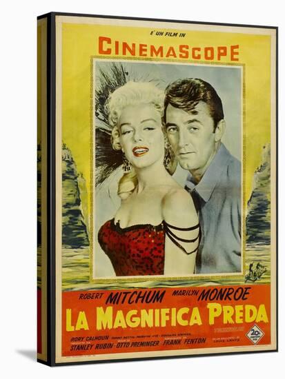 River of No Return, Italian Movie Poster, 1954-null-Stretched Canvas