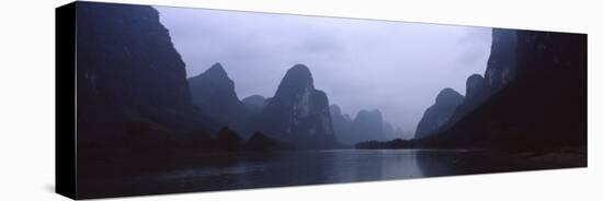 River Passing Through a Hill Range, Guilin Hills, Li River, Yangshuo, China-null-Premier Image Canvas