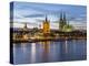 River Rhine, and Cathedral (Dom), Cologne (Koln), North Rhine Westphalia, Germany-Gavin Hellier-Premier Image Canvas