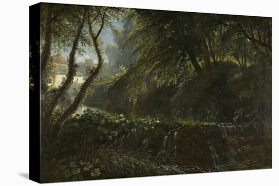 River Scene with Weir and Mill, C.1823-Francis Danby-Premier Image Canvas