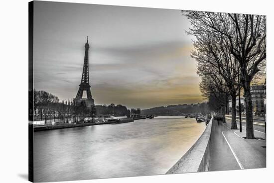 River Seine and The Eiffel Tower-Assaf Frank-Stretched Canvas