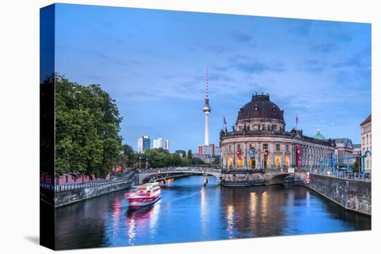 River Spree, Bode Museum and TV tower, Museum Island, Berlin, Germany-Sabine Lubenow-Premier Image Canvas