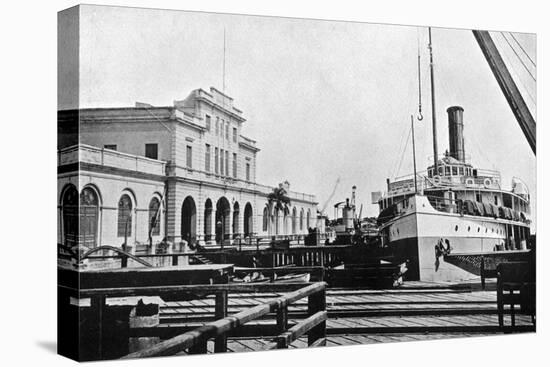 River Steamer at the Customs House, Asuncion, Paraguay, 1911-null-Premier Image Canvas