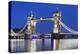 River Thames and Tower Bridge at Night, London, England, United Kingdom, Europe-Markus Lange-Premier Image Canvas