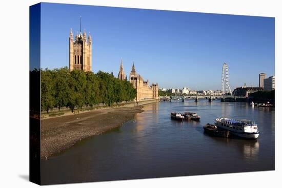 River Thames, Houses of Parliament and the London Eye, London-Peter Thompson-Premier Image Canvas