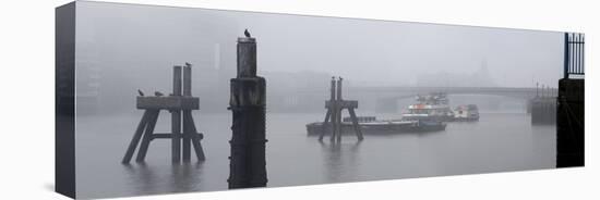 River Thames Panorama, with London. Bridge in Fog at Dawn-Richard Bryant-Premier Image Canvas