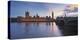 River Thames, Westminster Bridge, Westminster Palace, Big Ben, in the Evening-Rainer Mirau-Premier Image Canvas