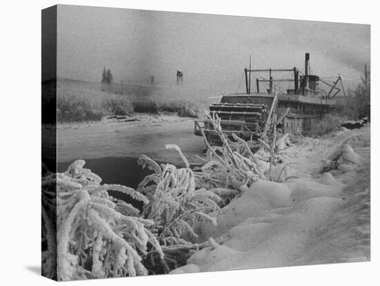 Riverboat and Plenty of Snow in Fairbanks-Nat Farbman-Premier Image Canvas