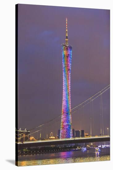 Riverfront View of 600 Meter High Canton Tower, Guangzhou, China-Stuart Westmorland-Premier Image Canvas