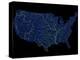 Rivers Of The Us In Blue And Green-Grasshopper Geography-Premier Image Canvas