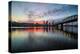 Riverside Sunset, Hawthorne Bridge, Eastbank Esplande, Portland Oregon-Vincent James-Premier Image Canvas