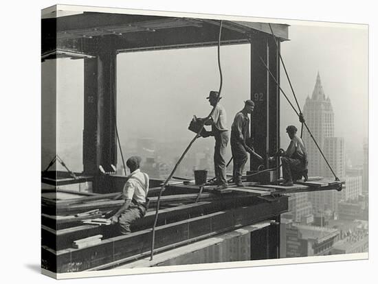 Riveters Attaching a Beam, Empire State Building, 1931 (Gelatin Silver Print)-Lewis Wickes Hine-Premier Image Canvas