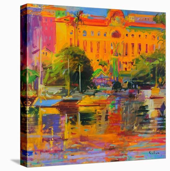 Riviera Reflections-Cannes, 2022 (Oil on Canvas)-Peter Graham-Premier Image Canvas